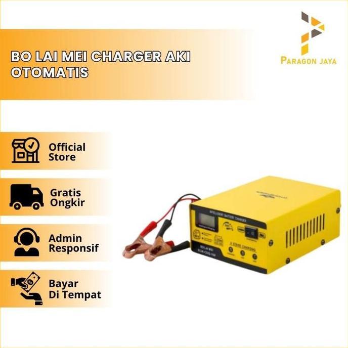 BO Lai Mei Charger Aki Otomatis Mobil Motor Kendaraan 12V/24V 200AH