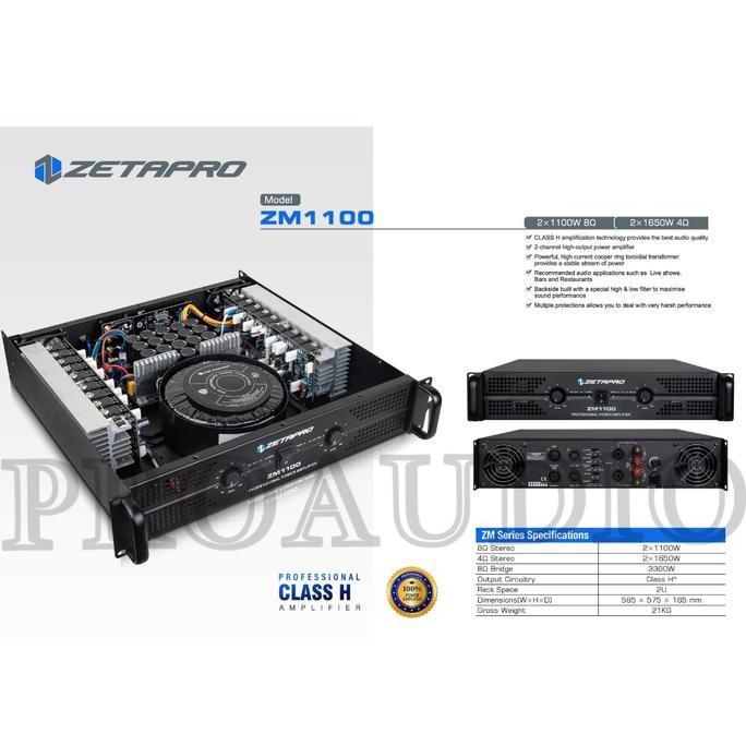 Produk Asli Power Amplifier Zetapro Zm1100 / Power Zetapro Ampli Zm 1100 / Zetapro Class H Original
