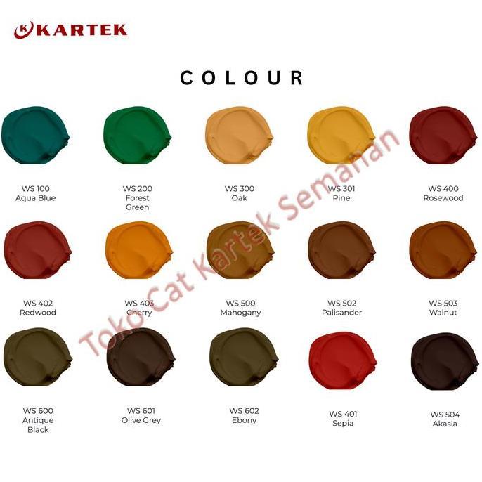 Mowilex Waterbased Woodstain Cat Pernis Politur Kayu Eksterior Interior WS 504 AKASIA 1L 1KG