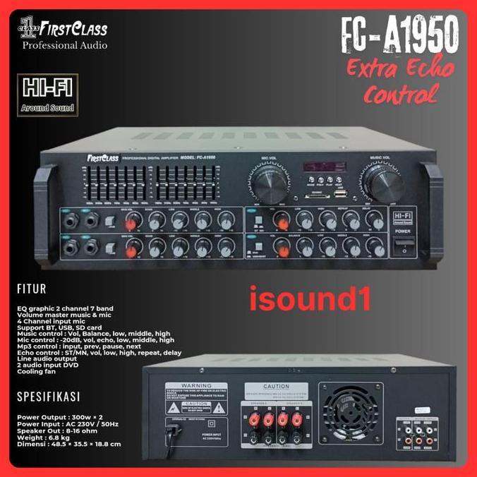Kualitas Terjamin Power Amplifier Firstclass Fc-A1950 Mixer Ampli Fc A1950 Bluetooth Usb Original