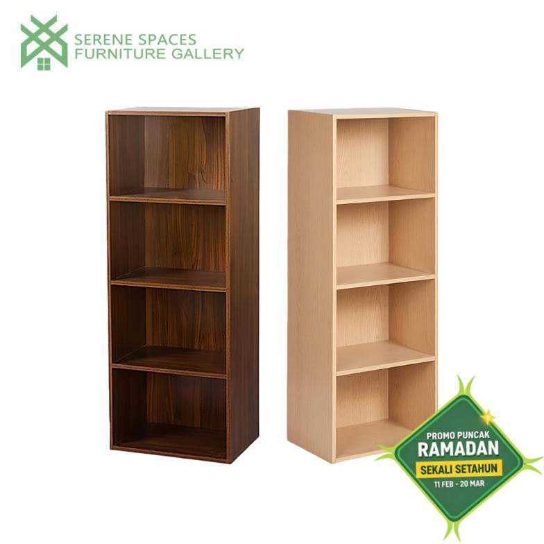 Termurah Serene Spaces Rak Buku Kayu 4 Susun Rak Buku Susun Minimalis Lemari Display Serbaguna Rak B