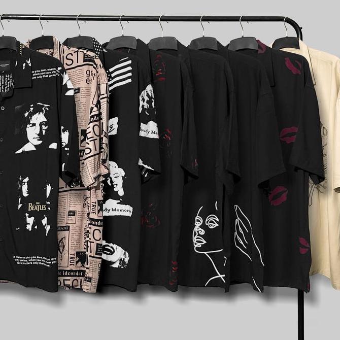 KHUSUS KAMU PRODUK KRJN VOLUME 16 PRINTED SHIRT | KEMEJA RAYON PRIA | KEMEJA PRINTING LENGAN PENDEK 