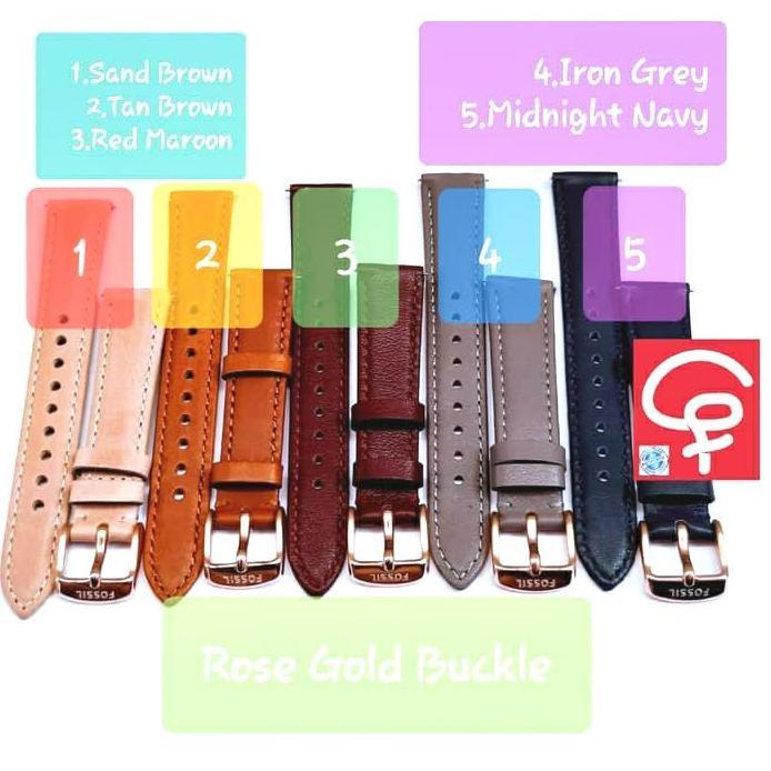 TALI JAM TANGAN FSSIL JACQUELINE 14MM 14 MM QUICK RELEASE SILVER