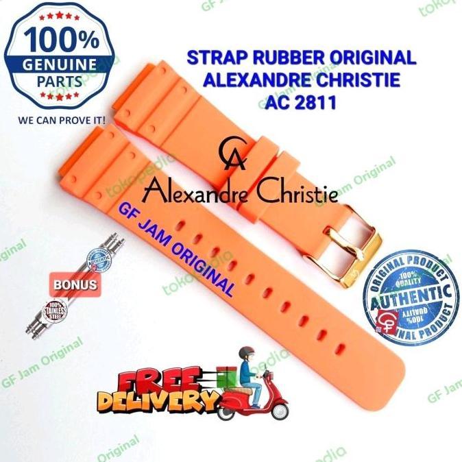 TALI KARET JAM TANGAN ALEXANDRE CHRISTIE AC 2811 AC 9347 ORIGINAL 100%