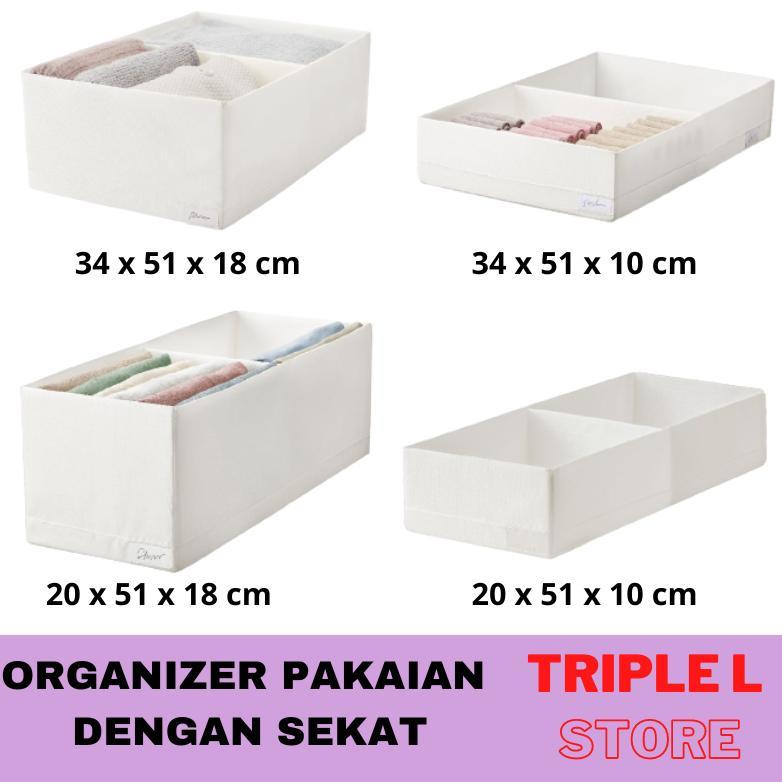Storage Box Organizer Lemari Pakaian Baju Dengan Sekat