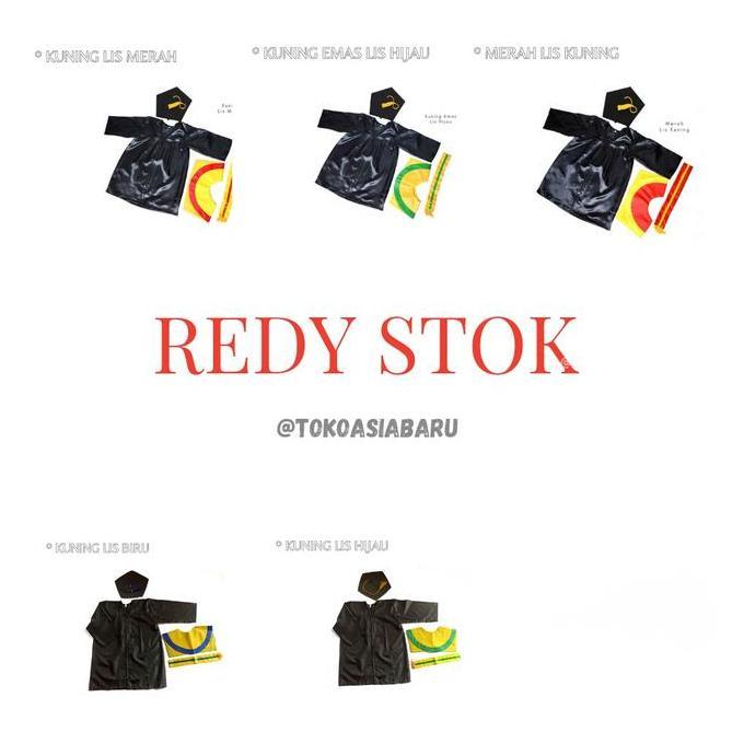 Toga Anak | Toga Wisuda | Saten | Paket Lengkap | Redy Stok Murah