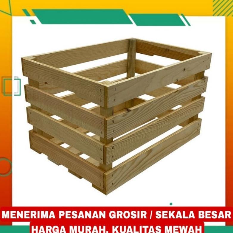 Wooden Crate peti kayu tempat penyimpanan kayu storage box
