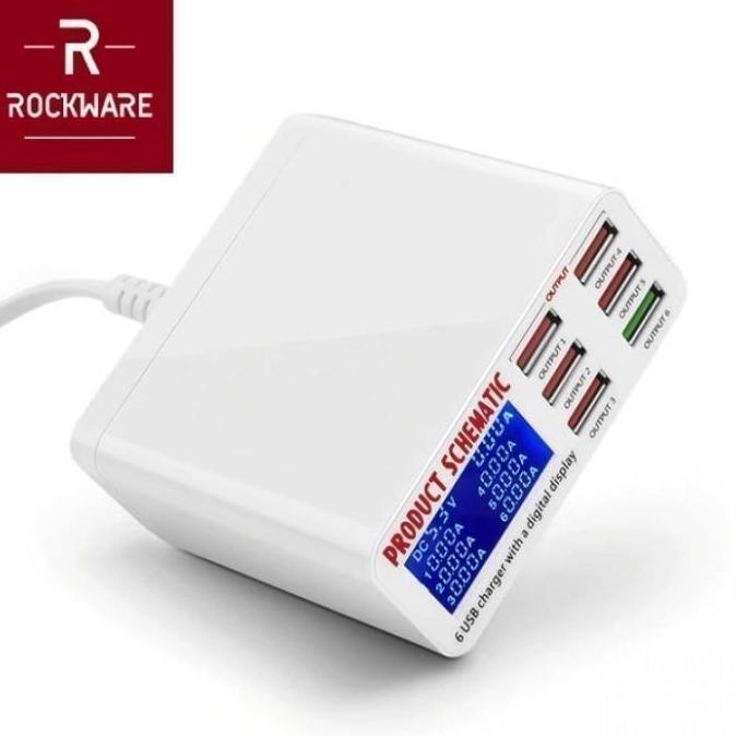 ROCKWARE WLX-896 - Fast Charger Station QC3.0 - 6 Port 40W 8A