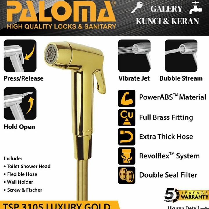PALOMA TSP 3105 TOILET SHOWER JET WASHER GOLD SHOWER CEBOK SEMPROTAN