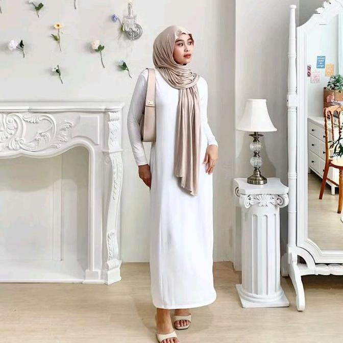 inner gamis lengan panjang / manset gamis wanita lengan panjang jersey premium