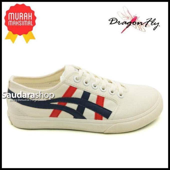 Sepatu Dragonfly Alpha Putih Navy / Sepatu Dragonfly Alpha White Navy
