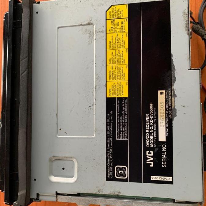 Headunit single din jvc KD-DV5506 bekas