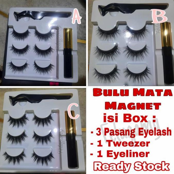 BULU MATA MAGNET MAGNETIC EYELASHES BULU MATA PALSU MAGNET