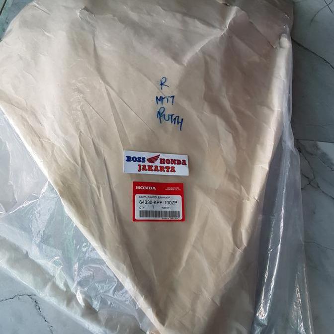 SPAREPART CBR : 64330-KPP-T00ZP FAIRING / BODY TENGAH KANAN PUTIH CBR 150 FI / CBR 250 R ORI HONDA T