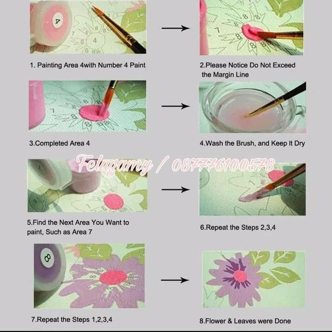 Paint by Number Lukisan Bunga Daisy