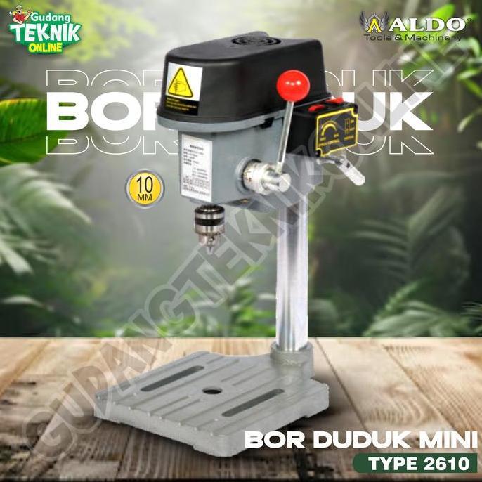 WALMERA Mesin Bor Duduk Mini 10mm ALDO 2610 / Mesin Bor Duduk ALDO 2610 Bor Duduk 10mm 480Watt ALDO