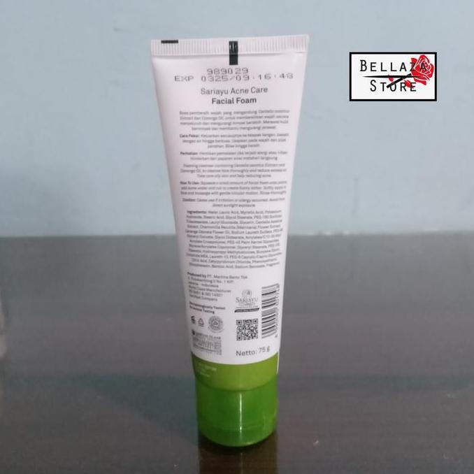 Sariayu Busa Pembersih Jerawat Acne Care Facial Foam / Sabun Wajah