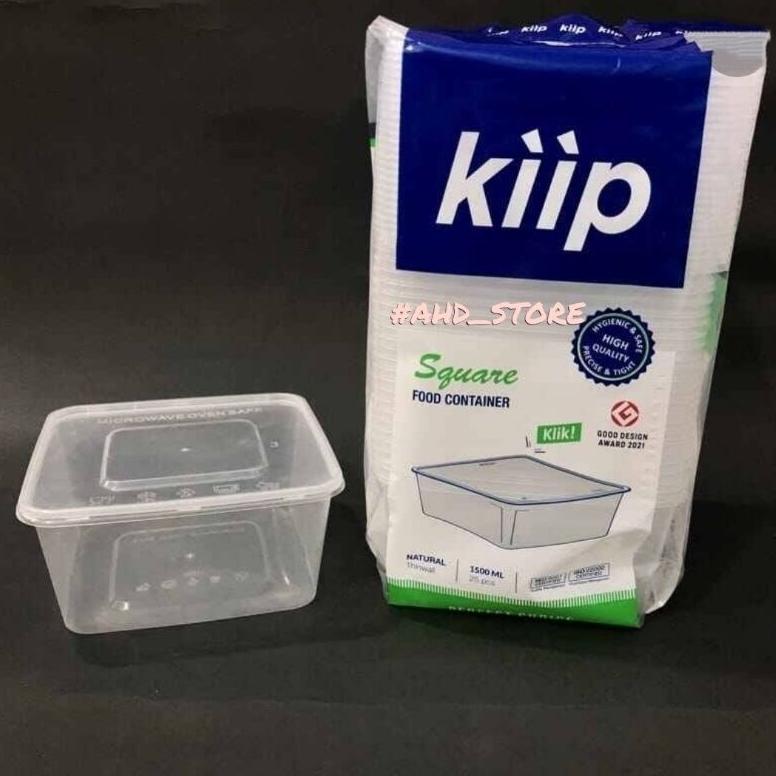 Thinwall BUJUR SANGKAR KIIP 1500ml + Tutup (isi 25pcs)