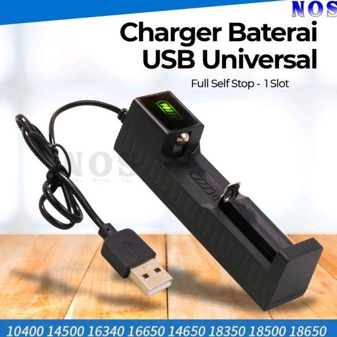 ZORRA8 Charger Baterai USB Universal 3.7V-4.2V Charger Baterai 18650 14500