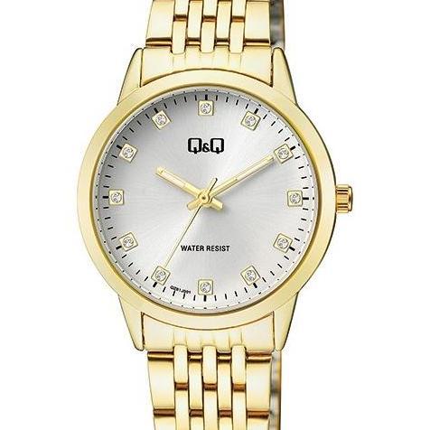 Jam Tangan Wanita Q&Q QnQ QQ Analog Rantai Gold QZ81 Original