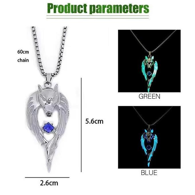WALMERA Kalung Tali Liontin Glow In The Dark Kalung Pria Wanita Anti Karat / Kalung Titanium menyala