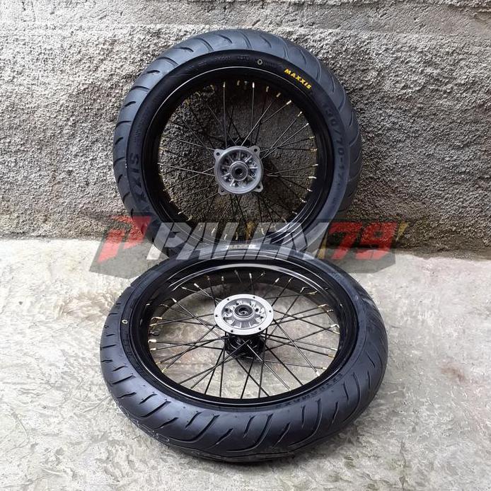 wheelset Ban Maxxis Supermoto KLX Dtracker 150 Velg 17 300 350