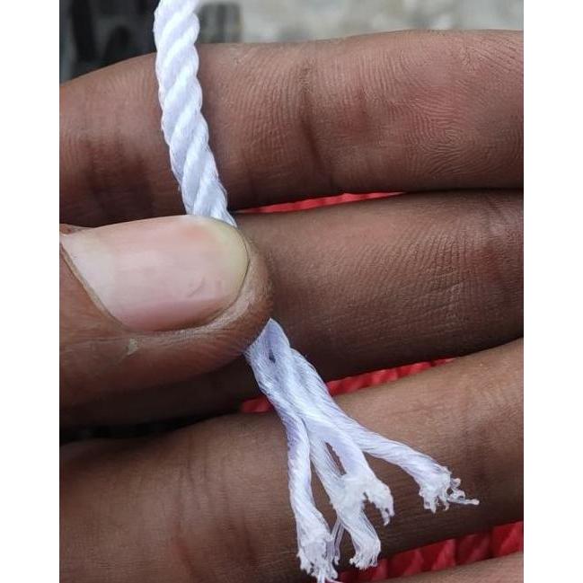 Permeter Tali Tambang Plastik 6 mm Putih Tali Tampar Tali Jemuran