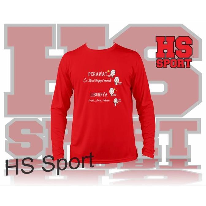 New KAOS LENGAN PANJANG PERAWAT - KAOS PERAWAT DAN LIBURNYA Baju Combed - baju PPNI PERAWAT LENGAN P