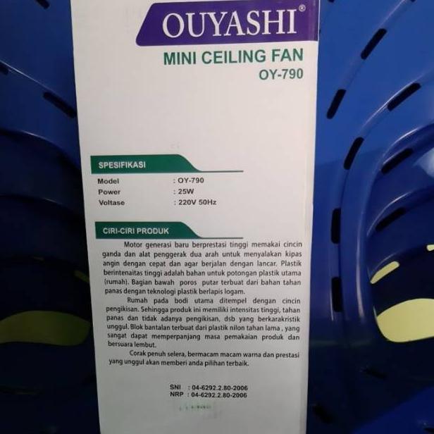 BIG SALE KIPAS ANGIN GANTUNG OUYASHI OY-790 MINI CEILING FAN OUYASHI