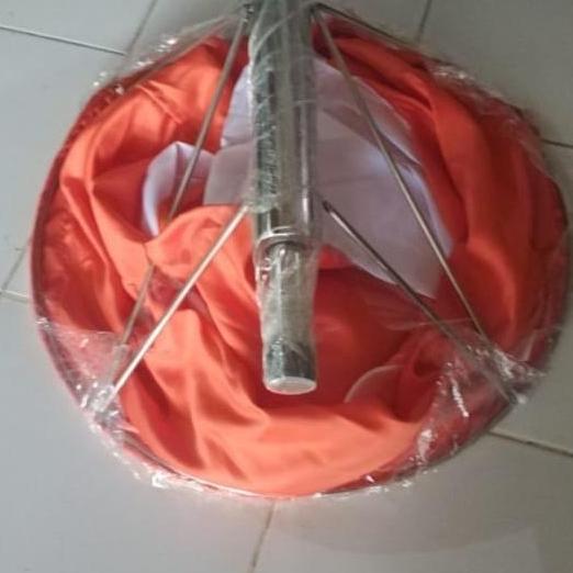 prame stainless steel Windsock 5030150 cm - Windsock putih Orange .