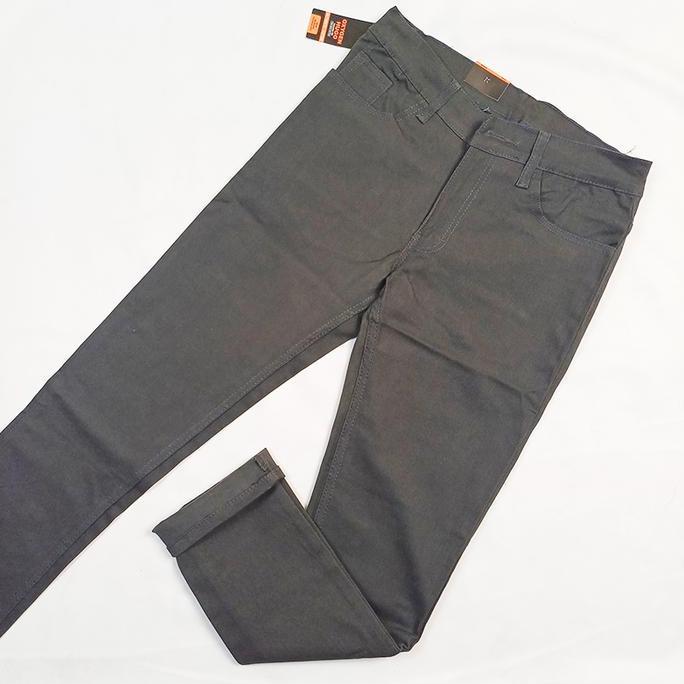 LIFESTYLE Celana Stretch Jeans Smart Casual Oxygen Hugo Slim Fit Warna Retro Black Baby Canvas Pria 