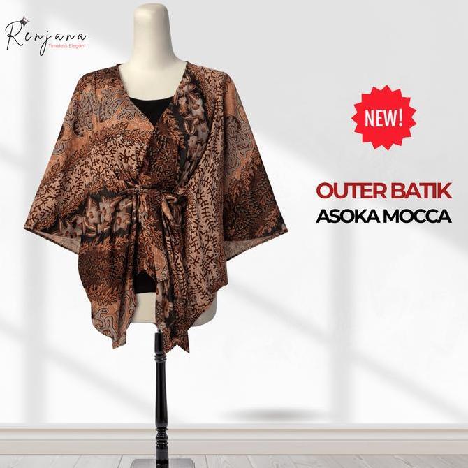 Outer Batik Wanita Modern Model Kimono - Batik Cap Viscose Premium untuk Kondangan & Kantor FT
