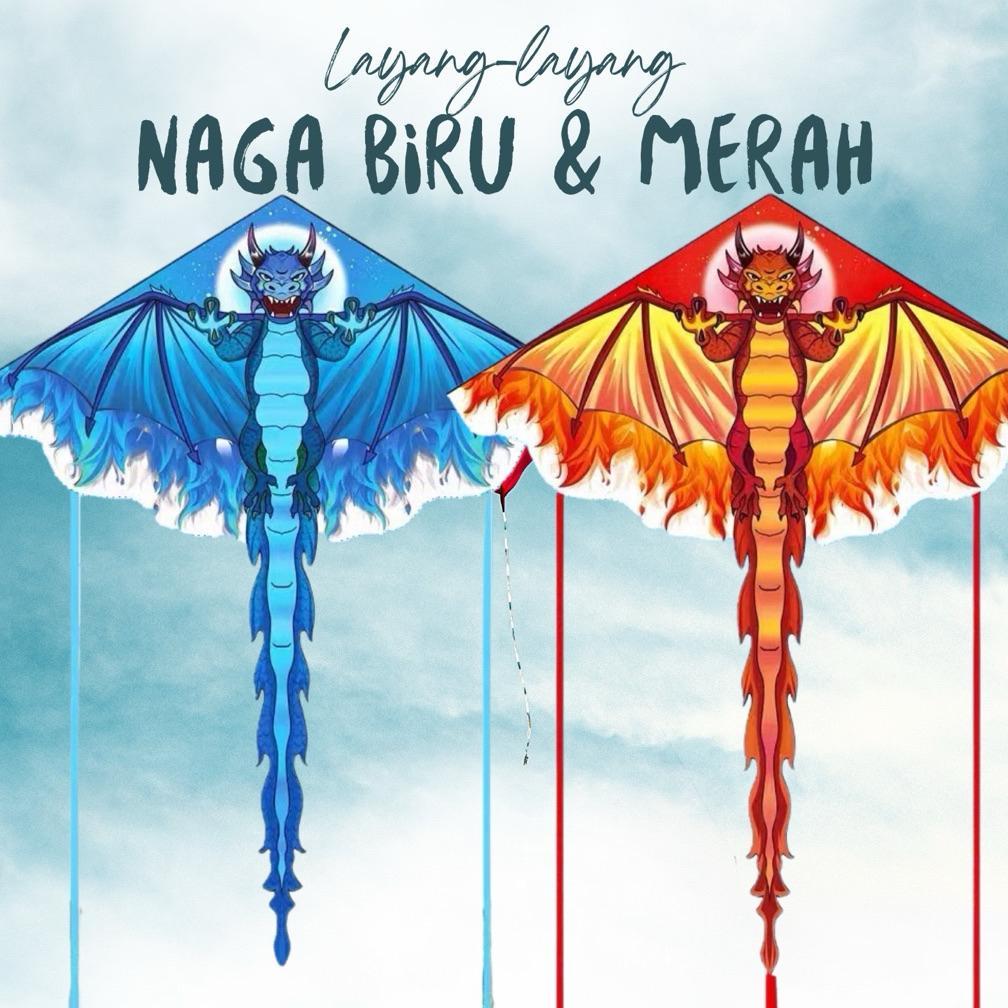 AURELYNSTORE LAYANGAN NAGA KAIN JUMBO 1.4M BONUS TALI/BENANG LAYANGANNYA 100 METER MURAH