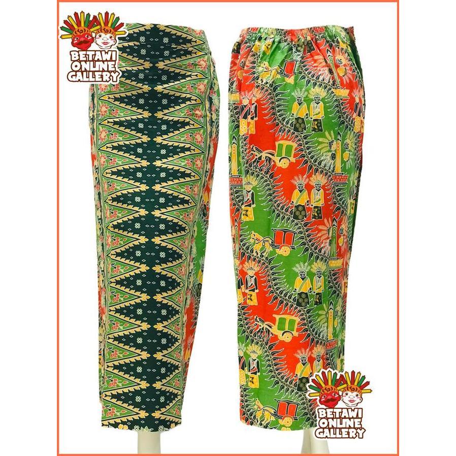 Rok Batik Betawi Panjang / Rok Span Tumpal Motif Batik Betawi / Rok Batik Span Kancing Karet HJ