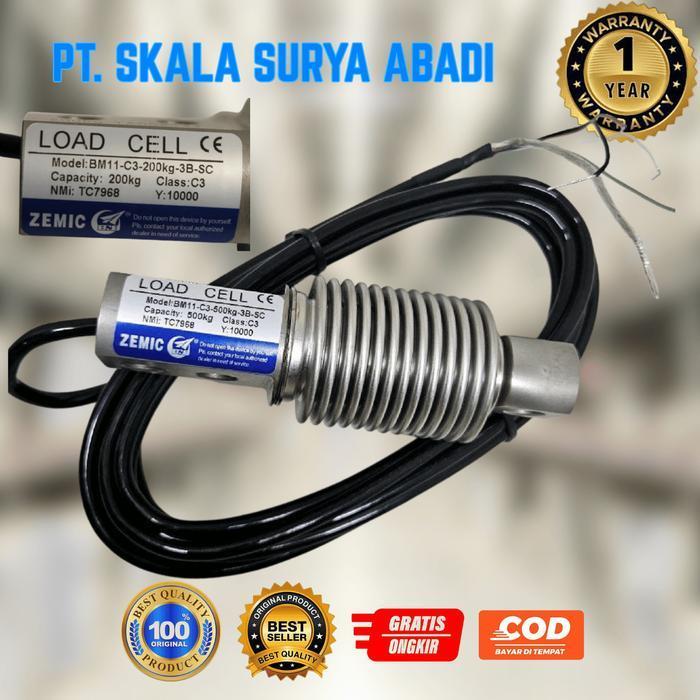 load cell zemic bm11 kapasitas 500kg / load cell bending beam 500kg / load cell anti getar 500kg