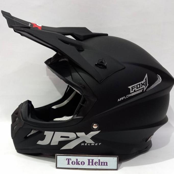 helm JPX cross JPX trail polos hitam doff