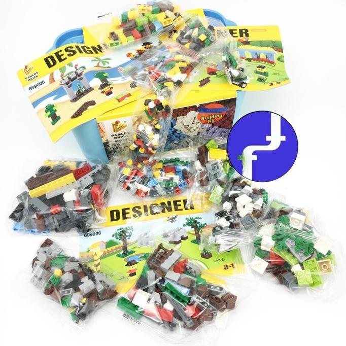 Mainan Anak Building Block Kit Panlos Brick Wange Designer 625 Pcs Box Kualitas Terbaik Harga Termur
