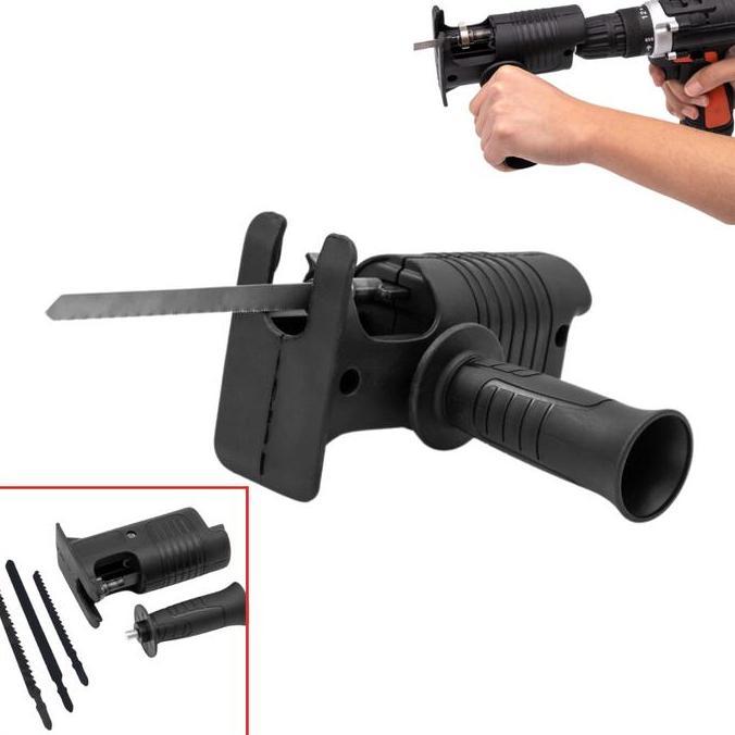 YOGSIXO Adaptor Bor Listrik Convert Gergaji Mesin Gagang Anti Slip Multifungsi
