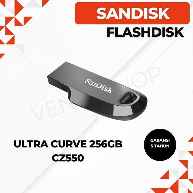 SANDISK FLASHDISK ULTRA CURVE 256GB USB 3.2 / SANDISK FLASHDISK 256GB CZ550