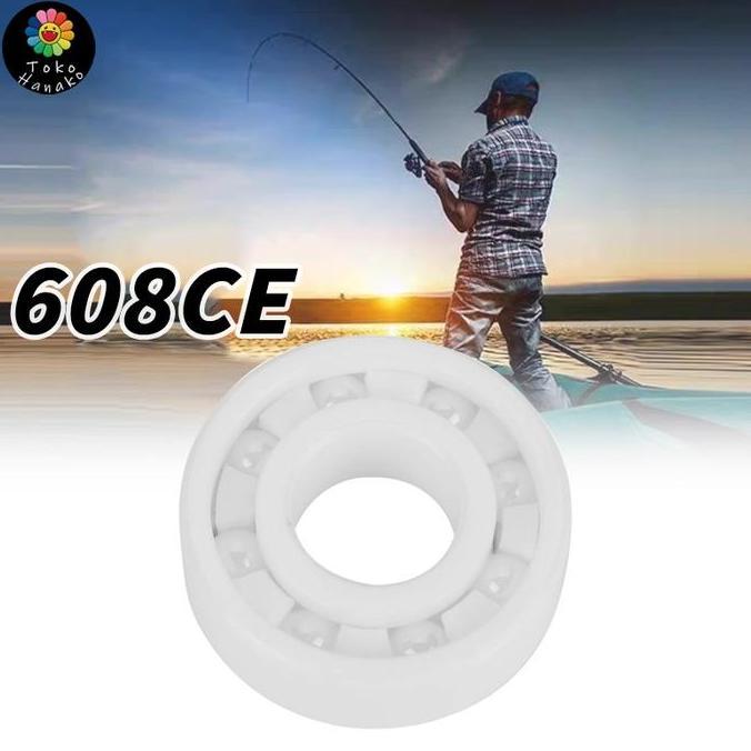LOGPEF Bearing Keramik Zirkonia 608CE Anti-Magnetik Deep Groove Tahan Panas & Aus Cocok Drone Sepatu