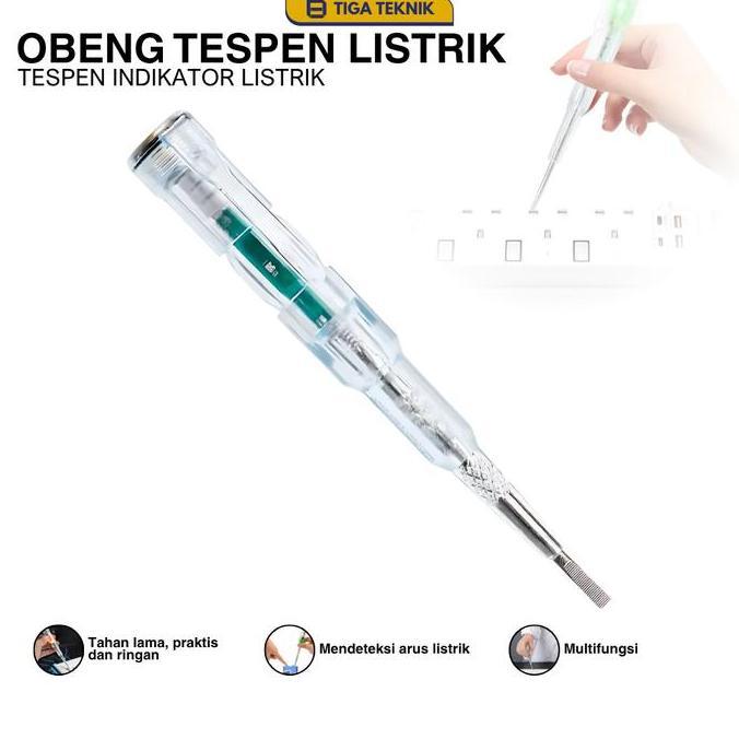 LORASTA Obeng Tespen Kecil Negatif Obeng Tespen Indikator Led Listrik