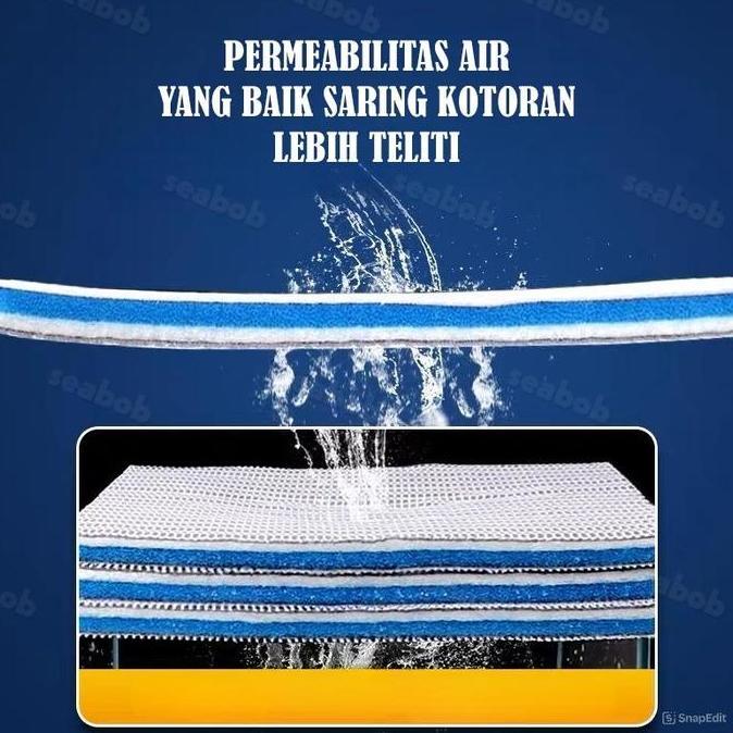Handiknastujuh - SEABOB Filter Aquarium 10D Spons Tangki Ikan Ada Lem Busa Biokimia