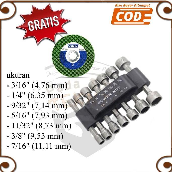 AHROKA Mata Sok Sock Bor Roofing Baut Sekrup Baja Ringan 1 SET 14PCS