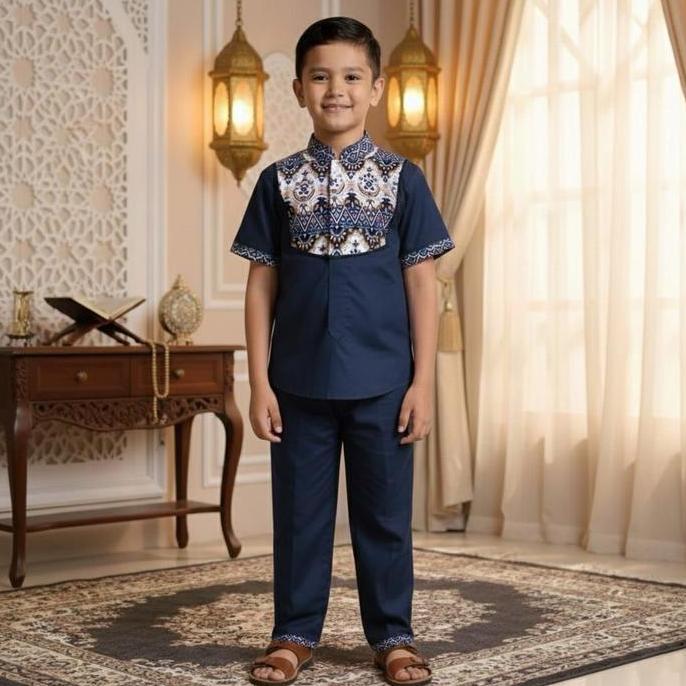 cod promo tiktok setelan koko batik sultan untuk anak usia 1-10 tahun | baju muslim anak | koko anak
