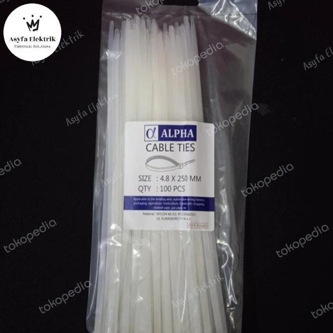 kabel ties alpha 20cm / 25cm / 30cm tebal 4,8