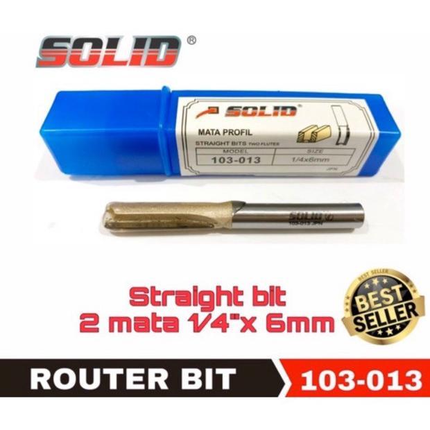 Mata Profil/Router/Trimmer Lurus AS 1/4" (Straight Bits) Solid 6mm 8mm 10mm  11mm 12mm untuk Kayu/HP