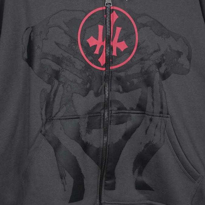 HSCO Oversized Boxy Hoodie Veida / Boxy Fit / Fleece 300gsm Sablon Zipper Sweater Distro