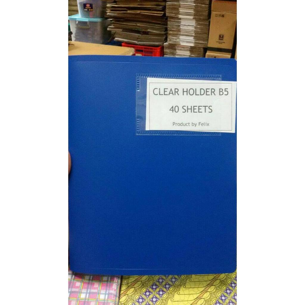 Clear Holder / Document keeper B5 isi 40 lembar