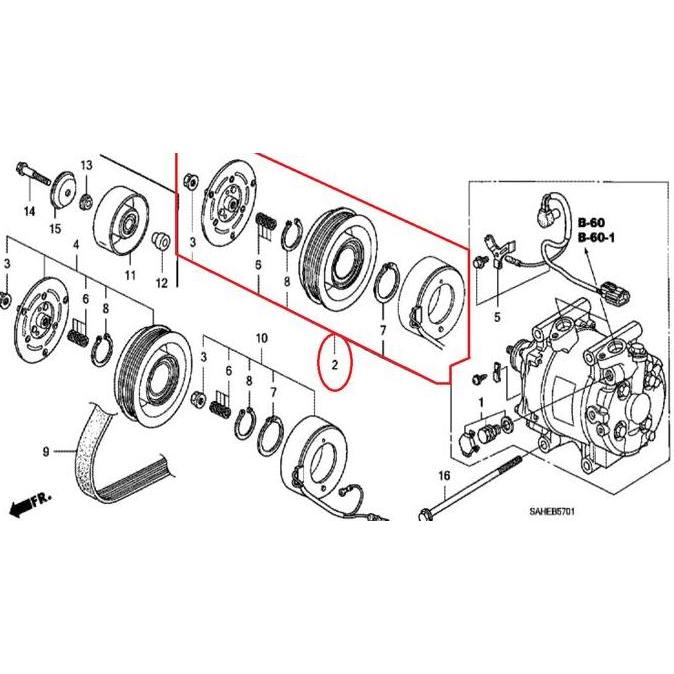 Kompresor Compresor AC JAZZ IDSI / VTEC 2003-2007 Original