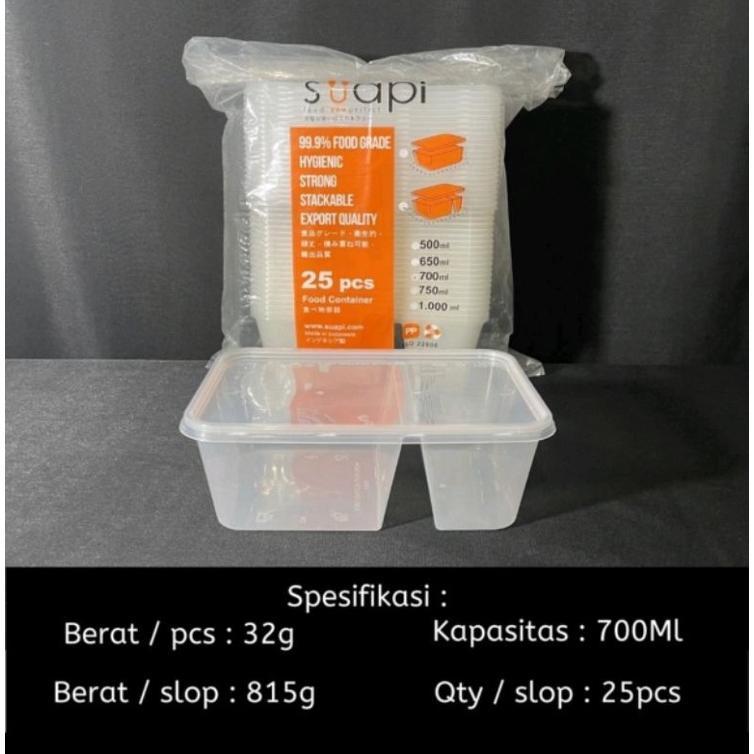 Thinwall Sekat Suapi 700ml - 25 Pcs